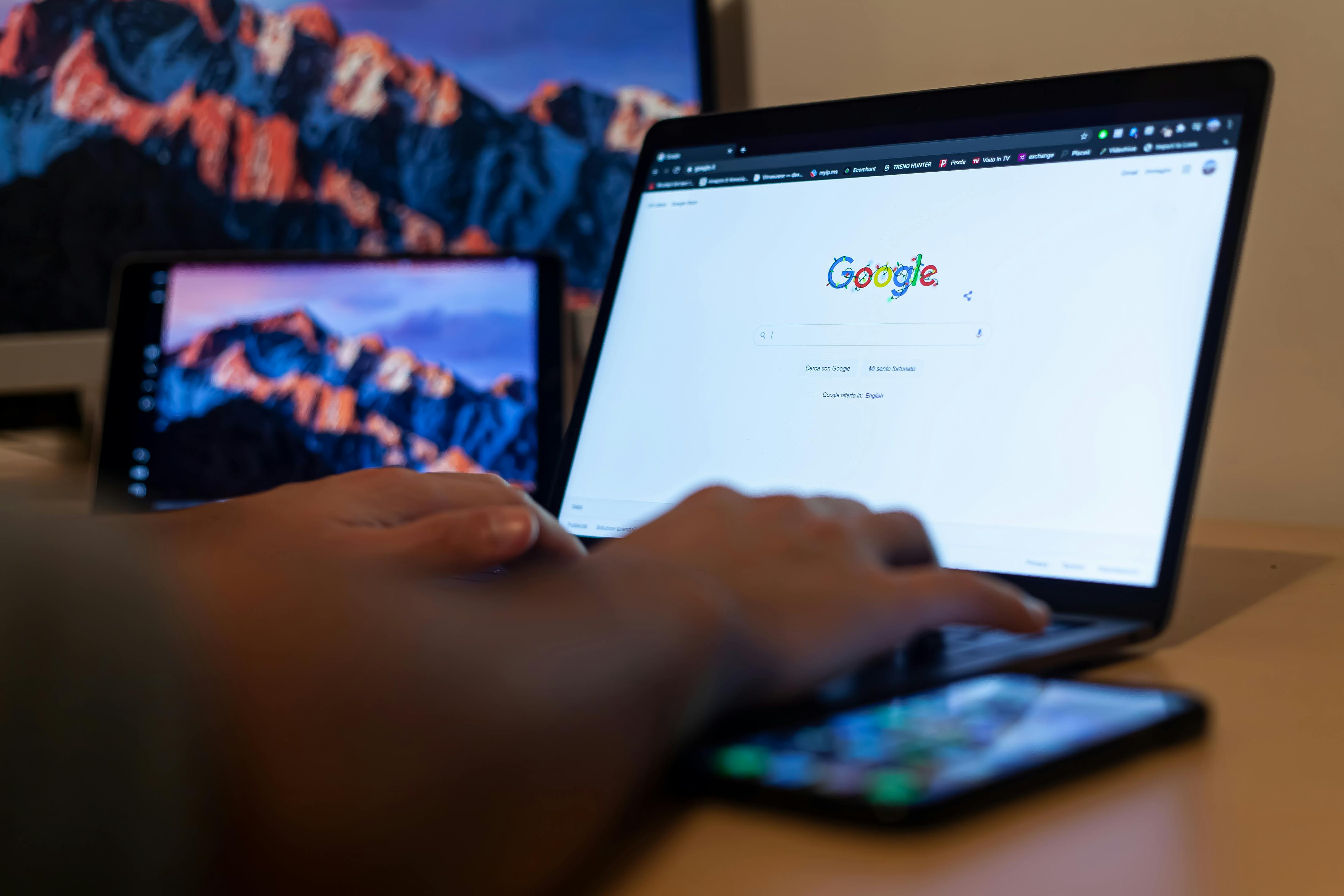 SEO analytics on screen